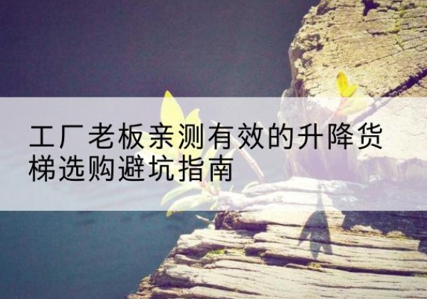 台前升降货梯怎么选-工厂老板亲测有效的升降货梯选购避坑指南